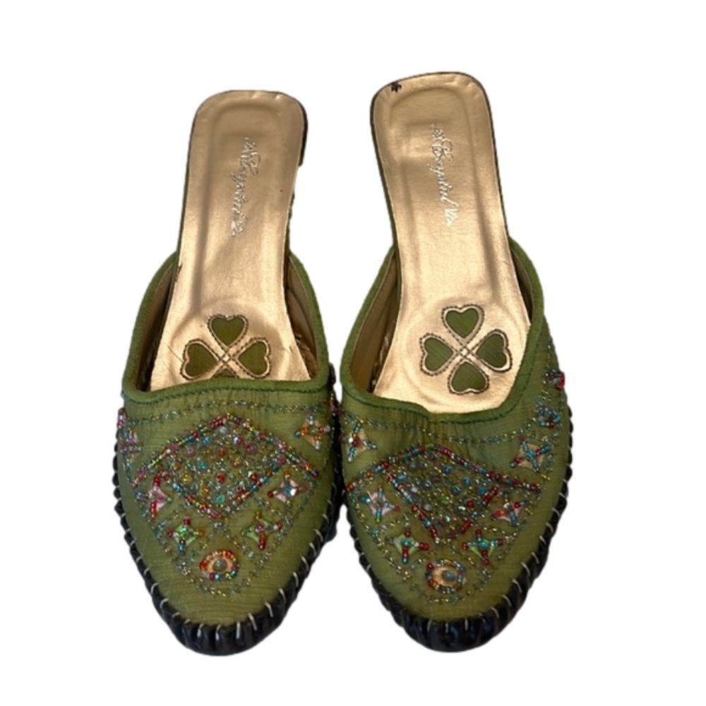 Beaded low heels